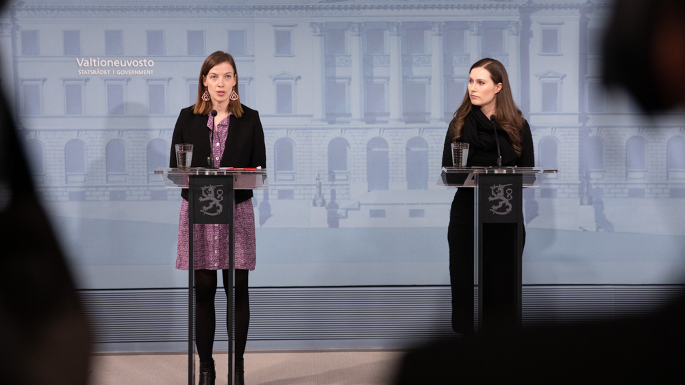 opetusministeri Li Andersson ja pääministeri Sanna Marin