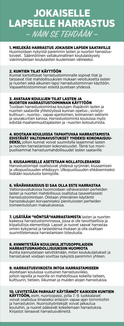 Harrastustakuusta totta - Työryhmältä keinot mahdollistaa jokaiselle  lapselle ja nuorelle harrastus - OKM - Opetus- ja kulttuuriministeriö