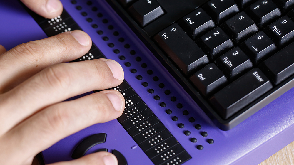 Braille computer.